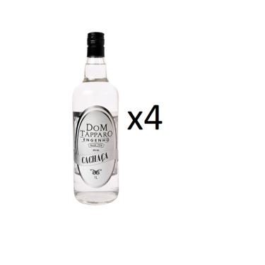 Imagem de Kit Cachaça Dom Tápparo Prata 1000ml 4 unidades
