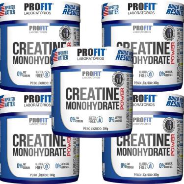 Imagem de Kit 5X Creatine Monohydrate Power - 300g Sem Sabor - Profit-Masculino