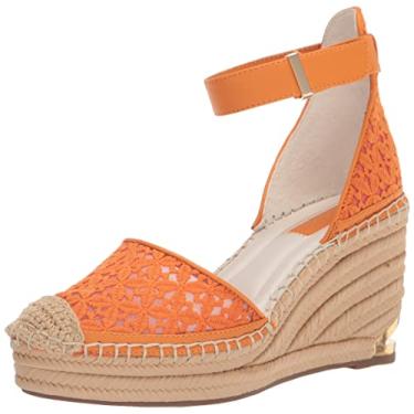 Imagem de Franco Sarto Sandália feminina Marsha Espadrille Wedge, Renda laranja, 37