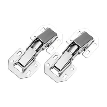 Imagem de Baoblaze 2x Dobradiças de armário fechadas Dobradiças ocultas Acessório de fechamento automático de armário de móveis versáteis e resistentes de fácil, 3 Inch