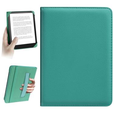 Imagem de HoYiXi Capa universal para Kindle eReader de 6 polegadas compatível com Paperwhite(2025/2018)/PocketBook e Tolino/Kobo Clara HD, capa protetora eReader de 6 polegadas corda elástica, verde