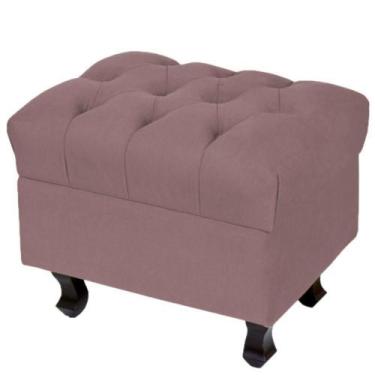 Imagem de Puff París Luis Xv L02 Capitone Suede Rosê - LYAM DECOR