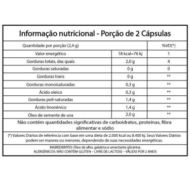 Imagem de Kit 3 Óleo De Semente De Uva 1200Mg Unilife 120 Cápsulas