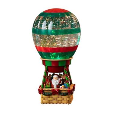 Imagem de XLWLLNJ Globo de Neve de Natal Iluminado, Decoração de Natal, Centro de Mesa, Globo de Água, Balão de Ar Quente, Estatueta para Casais, Festivo, Papai Noel