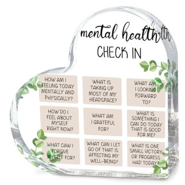 Imagem de Decoração de escritório de psicoterapia, presente acrílico em forma de coração para terapeuta escolar, adequado para decoração de escritório de conselheiro, tratamento de ansiedade, conselheiro CBT de