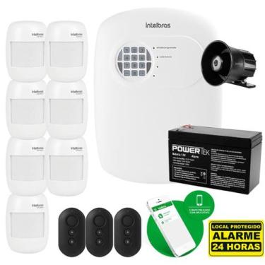 Imagem de Kit Alarme Anm24 C/ 7 Sensores De Presença Sem Fio Intelbras