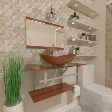 Imagem de Combo 2 em 1 - Gabinete  60cm Sérvia + Torneira Ibiza - EKASA, Dourado