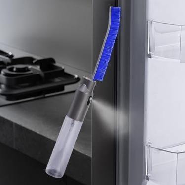 Imagem de Escova multifuncional de spray para uso doméstico, alça longa, abertura para janela, porta, ranhura, escova de cabelo duro, ferramenta de limpeza de cozinha, azul