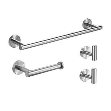 Imagem de Suporte de toalha de papel KESOTO - Barra de toalha de papel para cozinha, montagem em aço inoxidável 304, prata