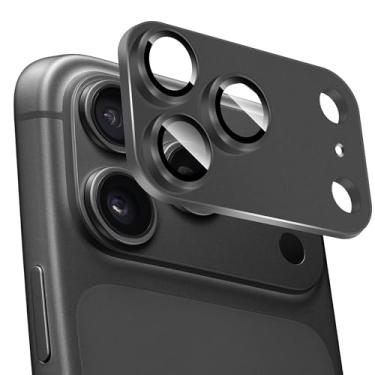 Imagem de ZXZone Protetor de lente de câmera para iPhone 17 Pro, liga de alumínio de adesão forte e material de vidro de safira [proteção contra quedas] Capa de câmera de vidro temperado 9H capa de anel de