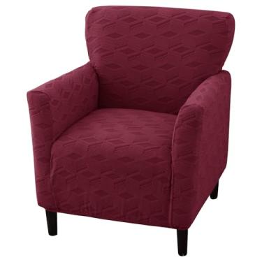 Imagem de WTHAVEN Capa de poltrona elástica moderna para banquete, 1 peça, com destaque, capa para cadeira com braços, capa macia para sala de estar, poltrona, protetor de móveis, escritório, recepção, leitura