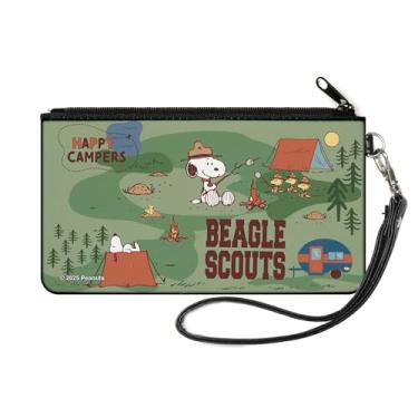Imagem de Carteira Peanuts, Zip Clutch, Peanuts Happy Camper Beagle Scouts Scenes, lona, Multicor, P