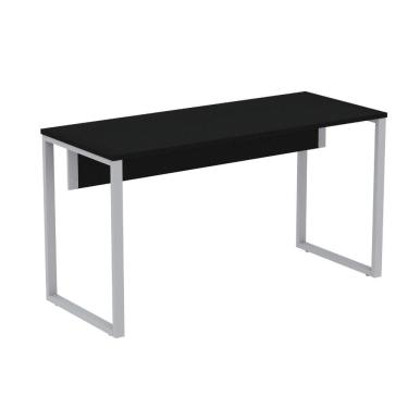 Imagem de Mesa Escritório P25 Tub Pandin 170 Cm (larg) X 70 Cm (prof) Tampo Mdp Preto Pé Aço Tubular Cinza