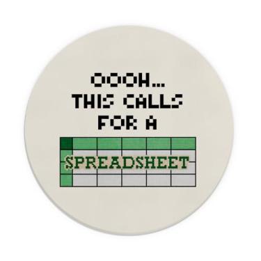 Imagem de TFKFJLF Planilha engraçada de escritório tapete de rato redondo para trabalho de mesa, presentes de chefe de trabalho para mulheres, material de escritório bonito para mulheres, acessórios de