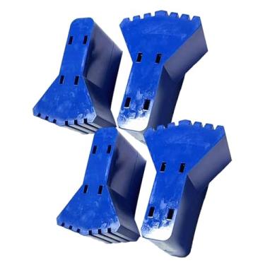 Imagem de Gralara Conjunto de 4 protetores de pés para escadas, almofadas de borracha resistentes ao desgaste para a maioria escadas, duráveis ​​e fáceis de