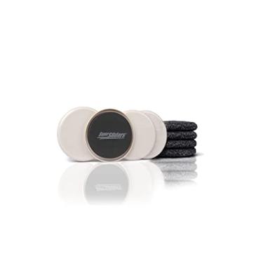 Imagem de Supersliders 4703995N pantufas de carpete para móveis multisuperfície 2 em 1 reutilizáveis com meias de madeira - Proteja e deslize em qualquer superfície, 3 1/4-inch, Beige