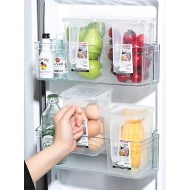 Imagem de Organizador transparente de caixa de armazenamento para porta lateral de frutas e vegetais com alça (tipo A, 15 x 8 x 14 x 10 cm)