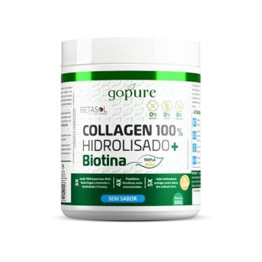 Imagem de GoPure Collagen 300G 100% Hidrolisado com Vitaminas + Biotina Sem Sabor