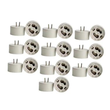 Imagem de Generic Conjunto de 10 Adaptadores Conversores de Base de Lâmpada MR16 para GU10 - Acessórios para Iluminação Residencial
