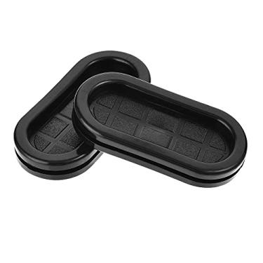 Imagem de uxcell Montagem dupla face oval com ilhós de borracha tamanho 45 x 20 mm para proteção de fio 10 peças