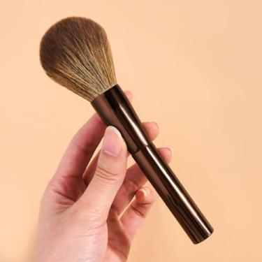 Imagem de Um pincel macio e versátil, adequado para blush, sombra e outras maquiagens em pó (café escuro)