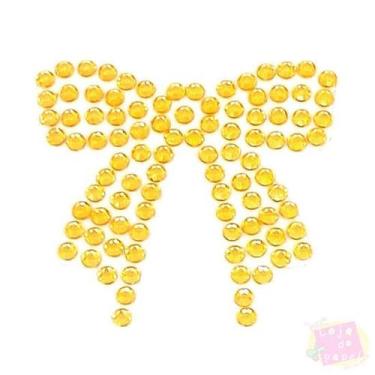 Imagem de Adesivo Strass - Laço Topázio Dourado - Loja do Papel