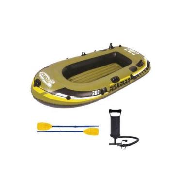 Imagem de Bote Inflável Par Remos + Bomba ar Fishman 200 Pathfinder até 190kg - 