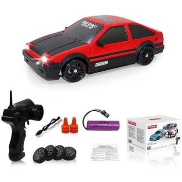 Imagem de Carrinho De Controle Remoto De Drift 4X4 Recarregável/Tração Total Off-Road, Rodas Esportivas, Direção Precisa, Carregamento Rápido Usb (Vermelho)