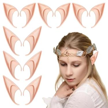 Imagem de ROPCIA 12 pares de orelhas de duende de fada – orelhas de elfo de silicone, orelhas de duende estilo longo e curto, para cosplay, Halloween, Natal
