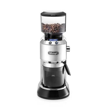 Imagem de De'Longhi Dedica Conical Burr Grinder with Portafilter Attachment, 6.9 x 11.2 x 18.1 inches, Silver