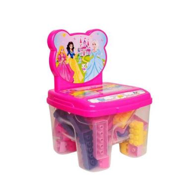 Imagem de Brinquedo Cadeira Toy Blocos Princesas 24PCS 299F GGB Brinquedos