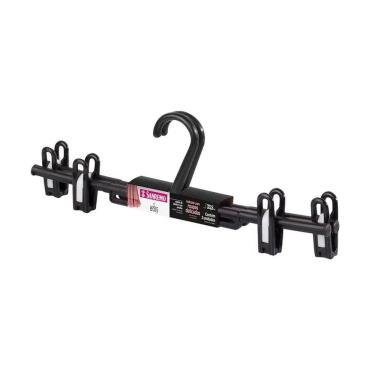 Imagem de Pack De Cabides Plásticos Com Presilha Pendura Mais Easy Preto 2pçs - Sanremo