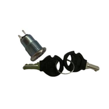 Imagem de Generic Mini interruptor elétrico com chave de bloqueio de energia, 2 pinos, segurança, liga/desliga, metal, botão de pressão confiável