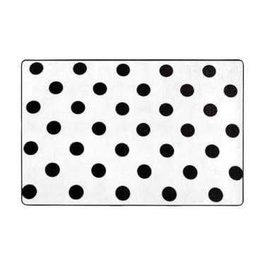 Imagem de ZERAOKE Tapetes de área de bolinhas de 5 x 8 m, tapetes de boas-vindas para entrada, tapetes absorventes antiderrapantes para quarto, lavável, felpudo, macio, tapete de porta para entrada, decoração