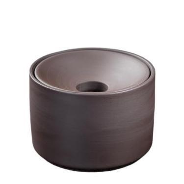 Imagem de Cinzeiro Cinzeiro de barro roxo sólido para sala estar, escritório ou mesa chá