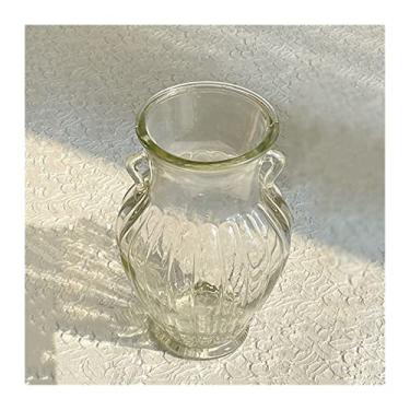Imagem de YYBOES Vasos para flores, vasos de vidro transparente, flores, plantas verdes, vasos de cultura aquática, flores secas, arranjos de flores, vasos de mesa transparentes, adequado para lareira, quarto