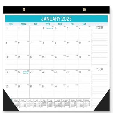 Imagem de CWPJUNDGP Calendário 2025 Edição Inglesa Calendário de Parede 18 Meses Contagem Regressiva Inglês Desktop Calendário de Mesa Simples