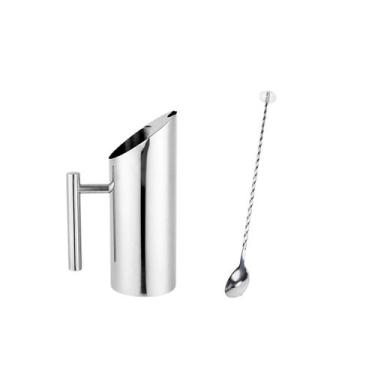 Imagem de Jarra Suco Agua 1L e Colher Bailarina Inox Bar Bartender - CASACHA