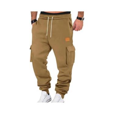 Imagem de Calças Cargo Masculinas Largas Casuais Para Outono E Inverno Com Múlti