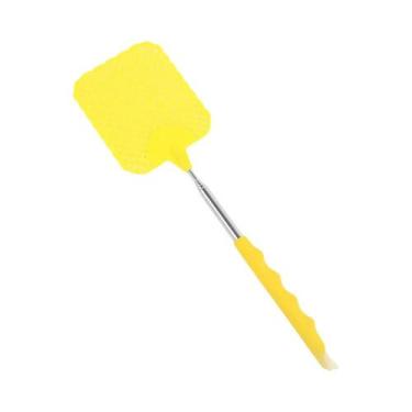 Imagem de Mini Raquete Retrátil Para Mosquitos Em Aço Inoxidável Com Cabo Antide