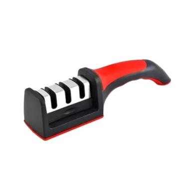 Imagem de Afiador De Facas E Tesouras Profissional 21cm Vermelho