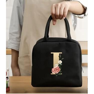 Imagem de Bolsa Térmica Portátil Para Trabalho e Escola Estampa com Letras (22 X 18,5 X 11,5 Cms) (I)