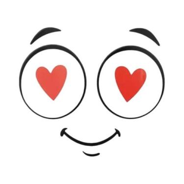 Imagem de Adesivos De Rosto De Desenho Animado À Prova d'Água Em Vinil Para Lixe