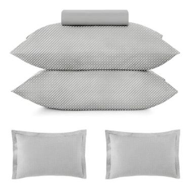 Imagem de Kit Jogo de Cama Casal 3 Peças e 2 Fronhas Extras Acetinado Altenburg 