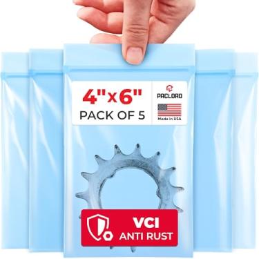 Imagem de Sacos de poliéster Reclosable VCI 10 cm x 15 cm, pacote com bolsa anticorrosão resistente VCI de 5 a 4 mm - à prova de ferrugem, embalagem impermeável para armadura de metal, eletrônicos, máquinas