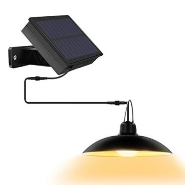 Imagem de Lustre Solar Retrô Lâmpada Suspensa Ambiente Interno Pátio Jardim Corredor de Paisagem 2 Modos Iluminação IP65 Carregamento Automático Painel Silício
