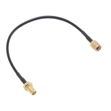 Imagem de Jopwkuin SMA Macho para SMA Fêmea Cabo Coaxial Baixa Perda 15 Cm Latão Banhado A Ouro para Conexão Estável, Plug and Play para Profissionais