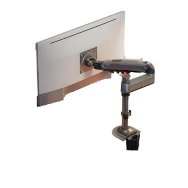 Imagem de BEGWVDJTP Suporte para monitor de computador, suporte telescópico, elevador de coluna suspensa, mesa sem perfuração, H100
