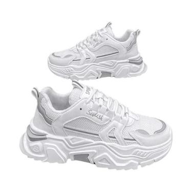 Imagem de Tênis Masculino Leve E Respirável Com Plataforma De Malha, Sola Grossa