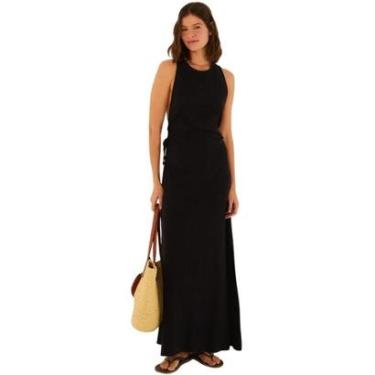 Imagem de Vestido Farm Rio Rib Cavado Preto-Feminino